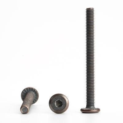 Anti Slip Chamfered Flat PF Head Hex Allen Wooden Furniture Screw with Serrated