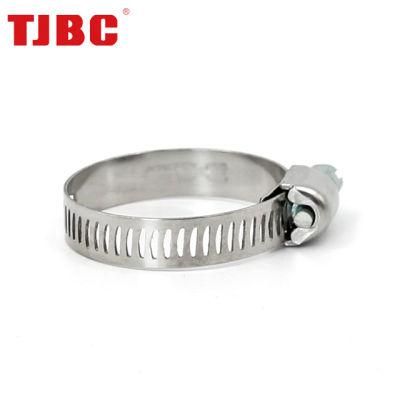 8mm Micro Perforated Adjustable W5 Worm Gear Pipe Clip American Type Stainless Steel Hose Clamp for Automotive, 11-20mm Bandwidth (0.44&quot;-0.78&quot;)