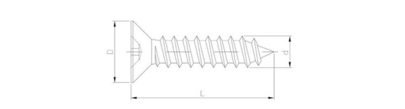 Counterstunk Flat Head Phillips Drive White Blue Zinc Self-Tapping Sheet Metal Screw/Wood Screw/Chipboard Screws