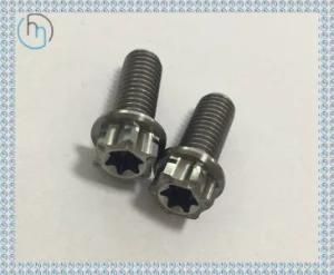 M7X32 12 Point Flange Head Titanium Bolt in Gold