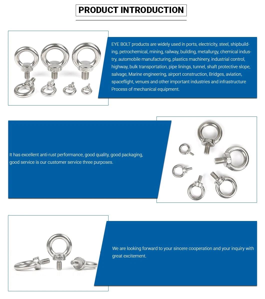 Customized Stainless Steel 304 DIN580 Lifting Eye Bolts