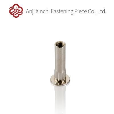 Full Thread Cross Groove Round Head Chamfered Nut Hardware Furniture Connection Fastener