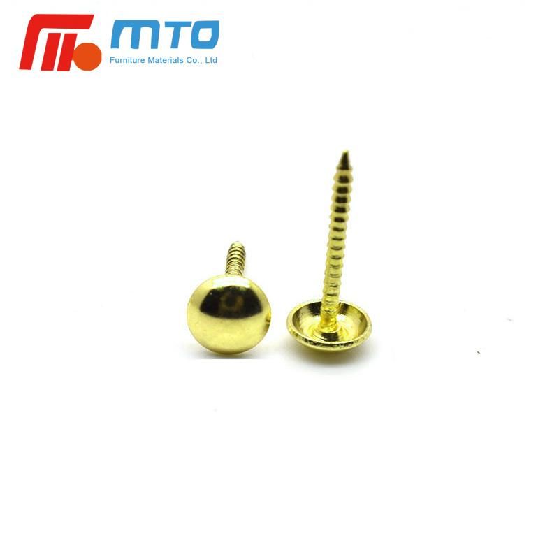 Sofa Upholstery Tacks Wooden Furniture Decorative Tacks Hobnail Thumb Nails (Gold)