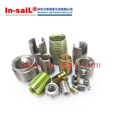 3071 3081 Series Inserts Nut, Case-Hardened Steel, Zinc Plated, Blue Passivated