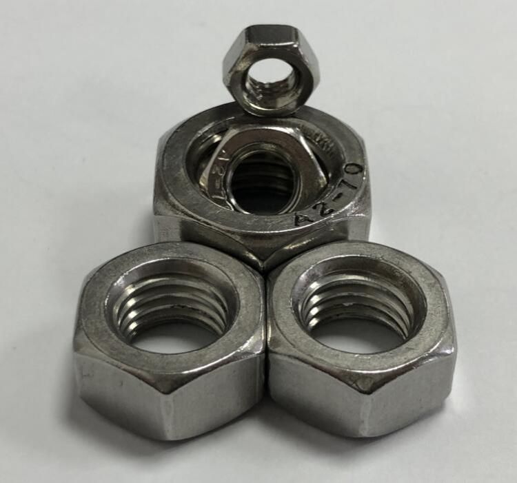 SS304 A2-70 Stainless Steel DIN934 Hex Nut