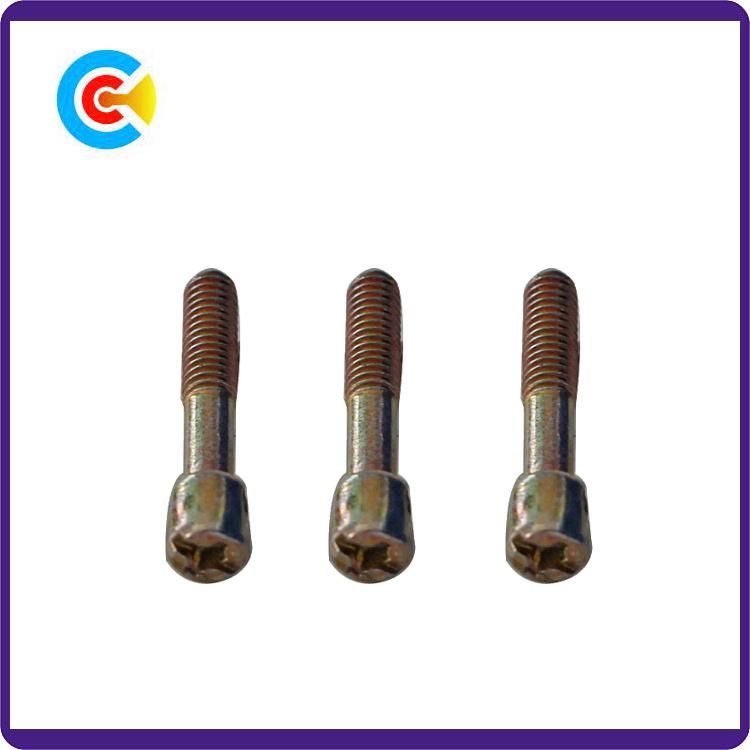 DIN/ANSI/BS/JIS Carbon-Steel/Stainless-Steel 4.8/8.8/10.9 Galvanized Phillips Slot Stem Screw for Building/Railway