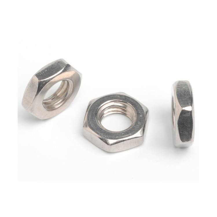 Stainless Steel Carbon Steel Inch M6 M8 M10 M20 Panel Hexagon Hex Thin Jam Nut