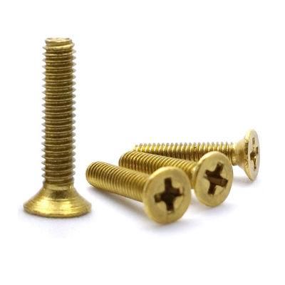 Metal Brass Countersunk Flat Phillips Machine Copper Screw