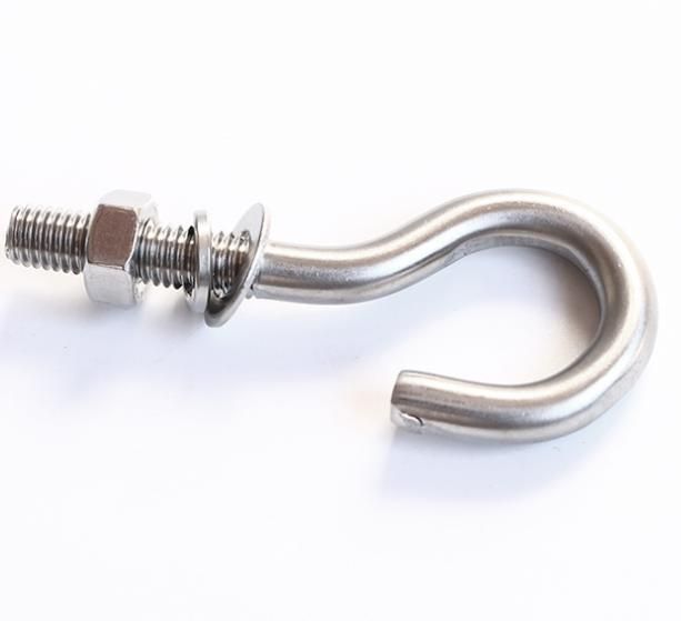 High Quality Stainless Steel Hardware Open J Shaped 304 Hook Screw