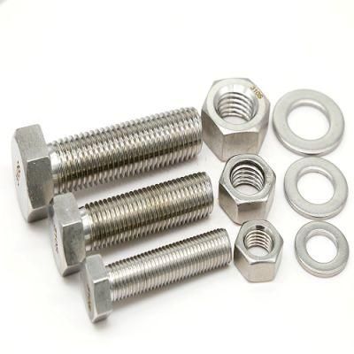 1 Ich*50 mm Stainless Steel 310 Hex Head Bolts and Nuts Washers Full Thread DIN933 DIN931 ASME B18.2.1