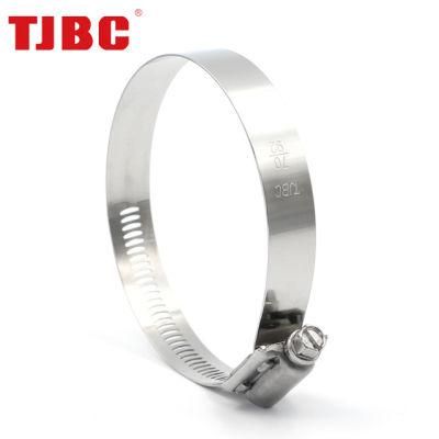 15.8mm Stainless Steel High Torque Worm-Drive Heavy Duty Hose Clamp. 25-45mm