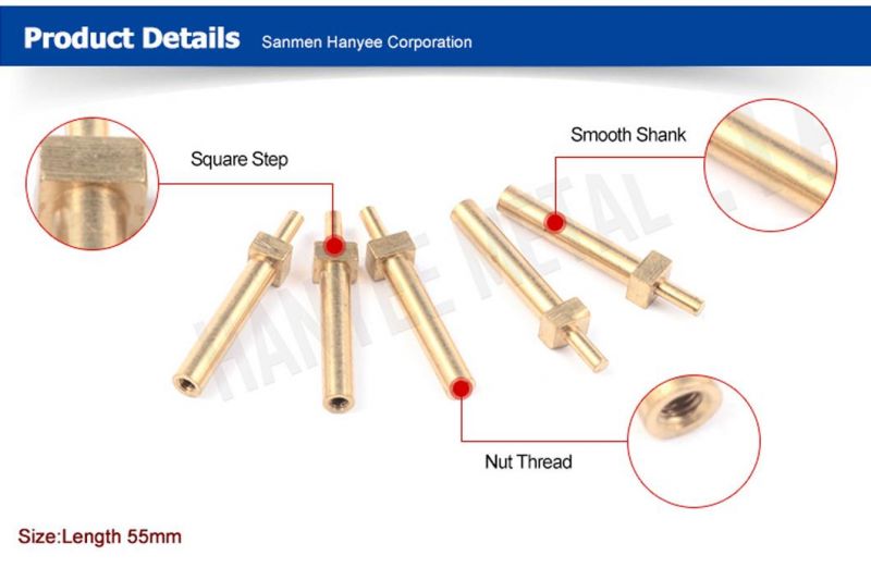 Taiwan Imported Cold Forming Machine Brass Square Step Pin Nut
