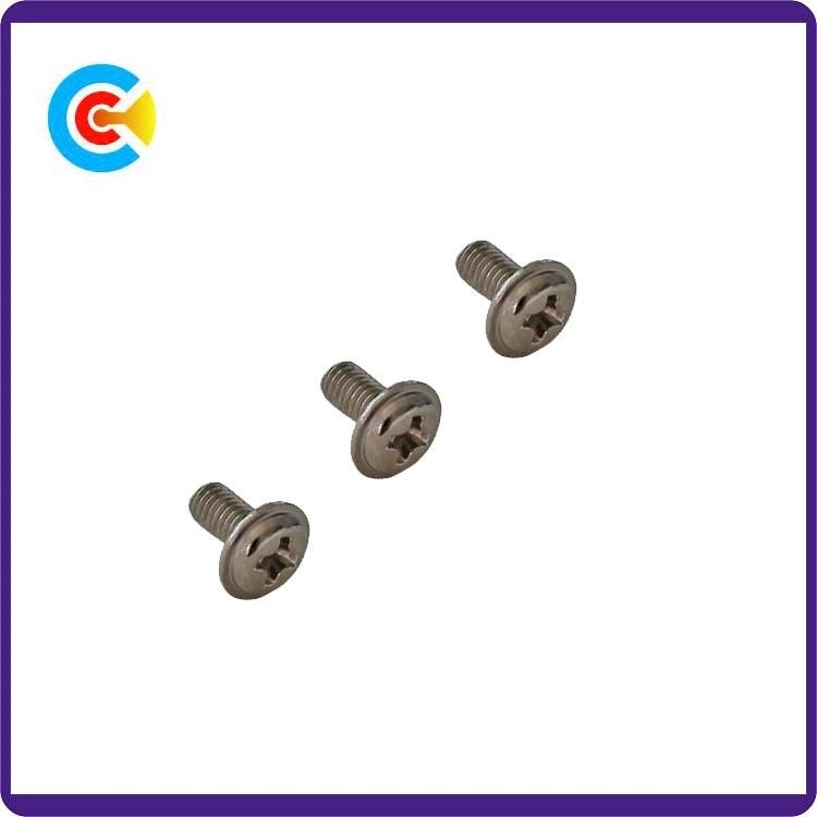 DIN/ANSI/BS/JIS Carbon-Steel/Stainless-Steel Cross Pan Sun Flower with Anti-Sliding Screws