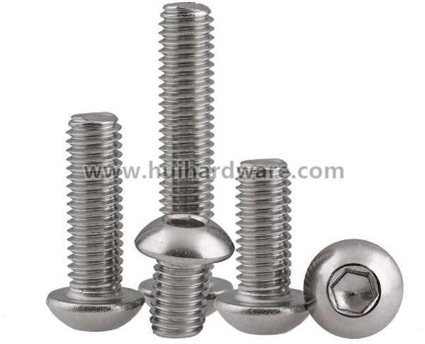 Stainless Steel Screws Hex Socket Button Head Machine Screws ISO7380