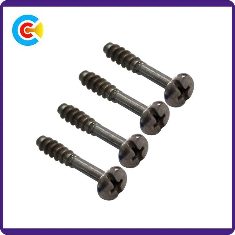 GB/DIN/JIS/Ans Carbon-Steel/Stainless-Steel Phillips/Slot Inch Flat-Tail Self-Tapping Cabinets British Flange Screws