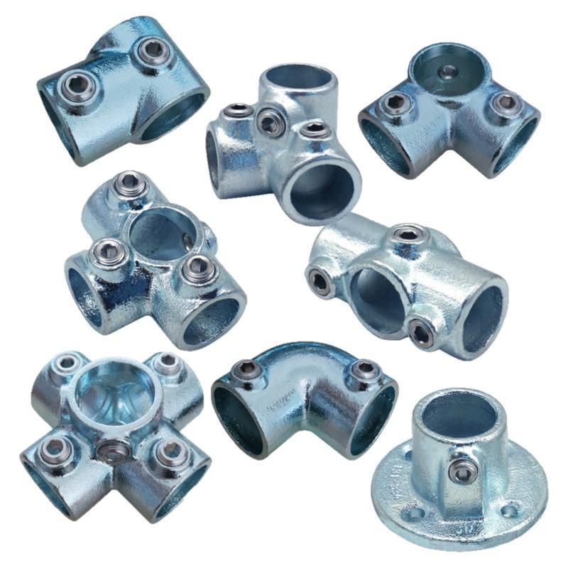 Heavy Duty Hot Dipped Galvanized Malleable Iron Black Based Flange Pipe Key Clamps Fittings