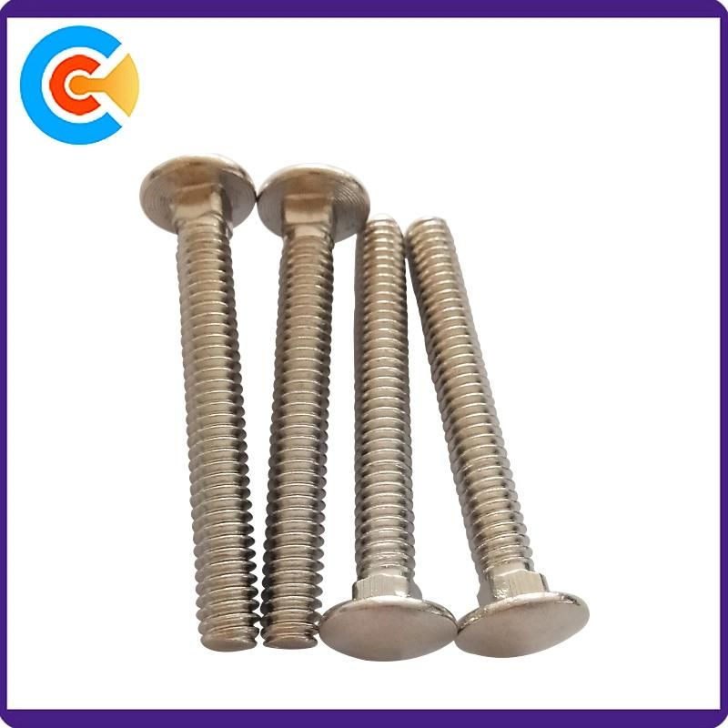 Carbon Steel M6 Zinc Plating Tound Head Carriage Screw