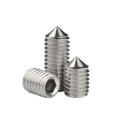DIN914 Hexagon Socket Set Screw with Cone Point, Stainless Steel 304 316
