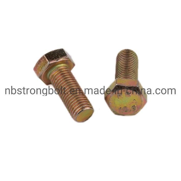 DIN933 Hex Bolt Cl. 8.8 with Yellow Zinc Plated