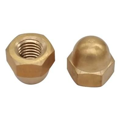 Brass DIN1587 Hex Domed Nuts Acorn Hexagon Nuts Hexagon Domed Nuts