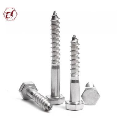 Stainless Steel DIN571 A2 Hex Head Wood Coach Screw