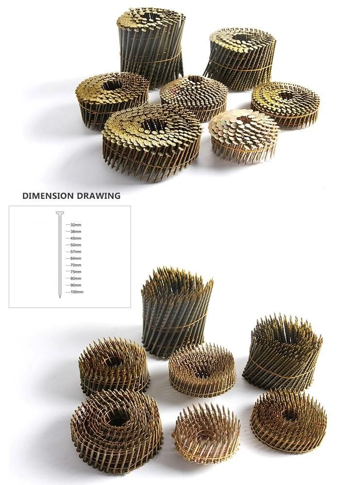15 Degree Galvanized 1-1/2 Inch Coil Siding Nails