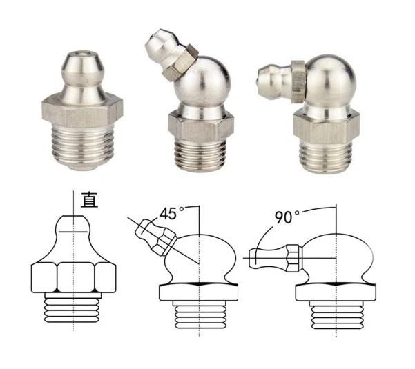 Nozzles, Straight, 45/90 Degree, Zinc / Yellow Zinc Plated