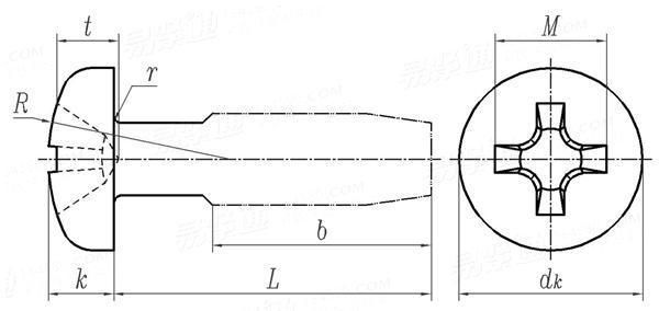 American Standard ASME B 18.6.5m A2-70 Metric Cross Recessed Pan Head Tapping Screws Made in China