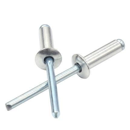 China Flat Domed Head Blind Pop Rivet Solid Steel Rivets Stainless Steel