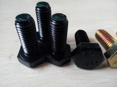 Black Grade8.8 M24 En 14399 Hr Heavy Hexagon Head Bolt/Heavy Hex Bolt Carbon Steel 10b33/40cr