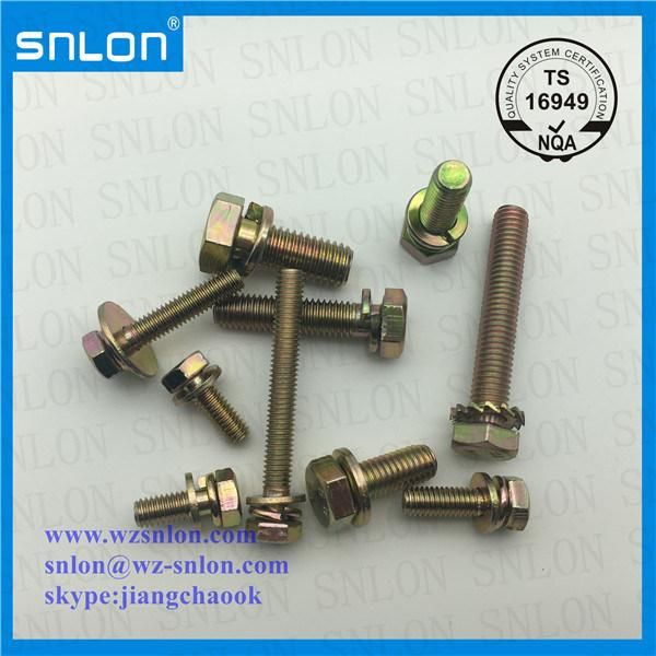 Sems Screws Assembled Spring Washer and Flat Washer Combination Screws