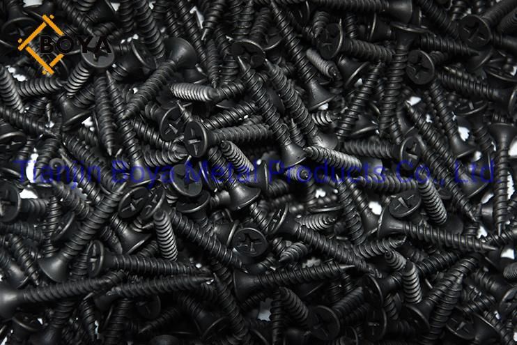 Carbon Steel Hardened Bugle Head Black Phosphating Drywall Screw/Fastener