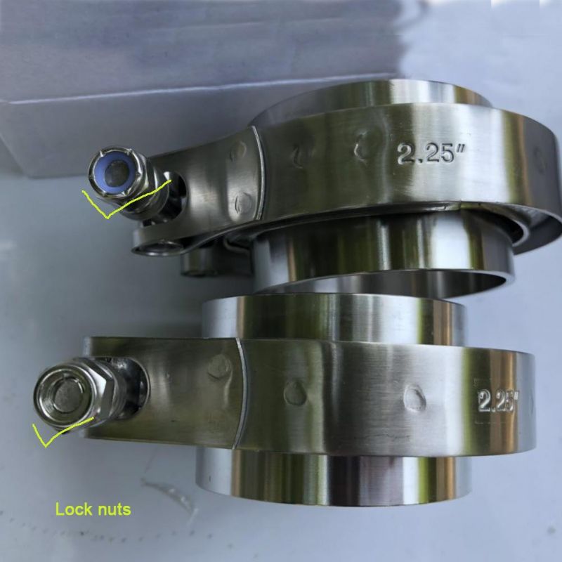 Quick Release V-Band Clamps 2PCS Male&Female Flange Kit