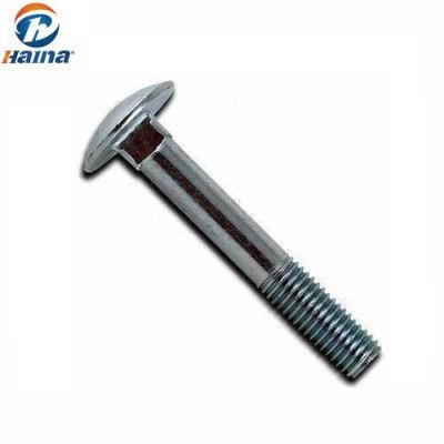Square Neck Bolt with Mushroom Flat Round and Cup Head Made of Carbon Steel/Galvanized Zinc Plated Mushroom Bolt