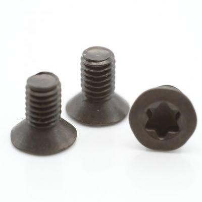 M3-0.5*5.5 Hexagon Socket Countersunk Head Black Six Lobe Torx Machine Screw