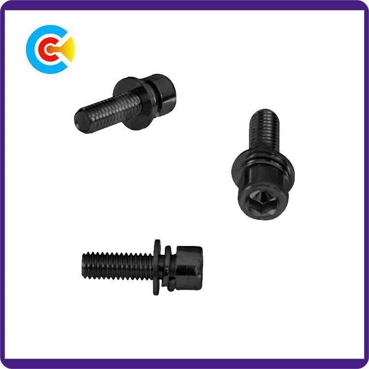 Custom Stainless Steel/4.8/8.8/10.9 Fastener Hexagon Cheese Head Screw with Washer