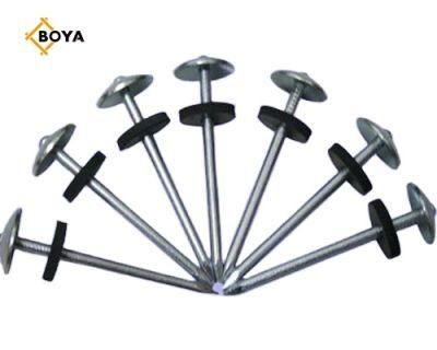 Popular Q195 Electric Galvanized Umbrella Head Plain Shank Roofing Iron Nail with Washer