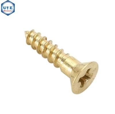 H62 Brass Wood Screw for Flat Head Cross Recess Drives From M2.5 to M4.0