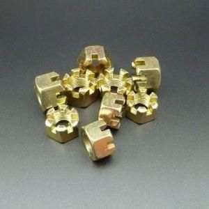 Yellow Zinc Plate Hex Slotted Nuts Castle Nuts DIN935