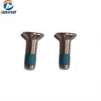 Stainless Steel Cuntersunk Machine Screw with Nylok Surface
