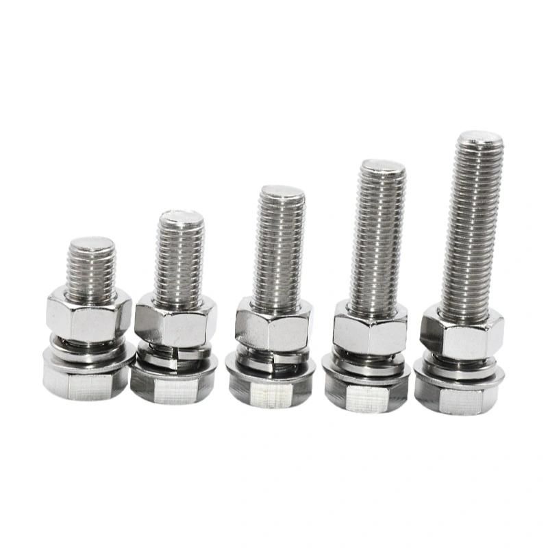 China Factory Customized Cross Groove Zp Hexagon Head Machine Screw Washer Yellow Zinc Plating Screws