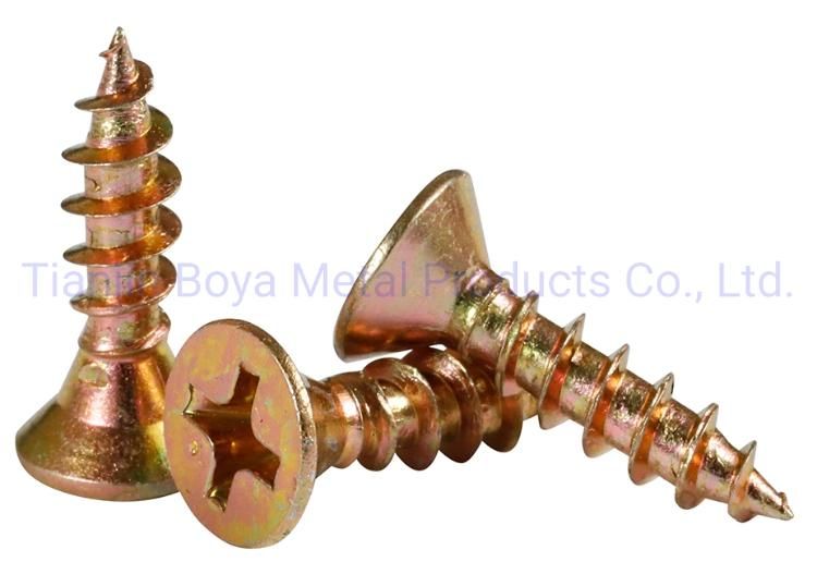 Yellow Zinc Plated Chipboard Screw