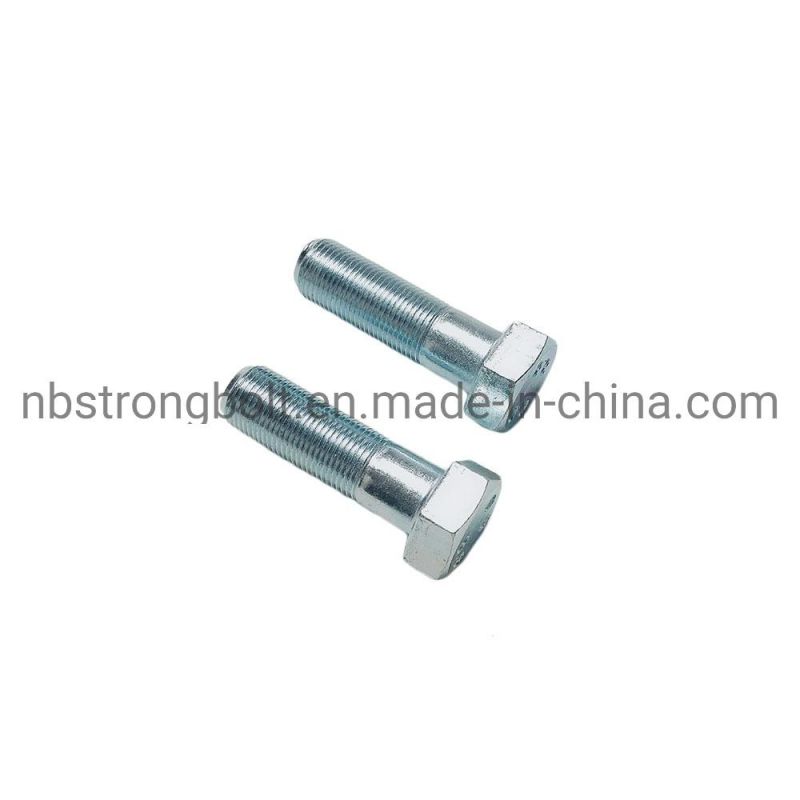 DIN960 Hex Bolt with Fine Pitch Thread Zinc