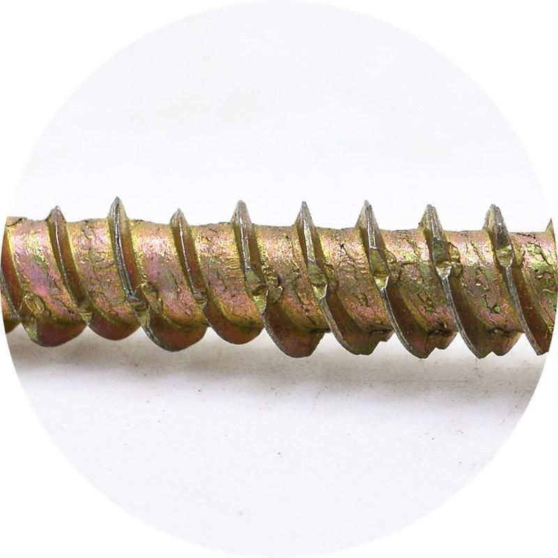Carbon Steel Yellow Zinc Plated Concrete Screws Material C1022