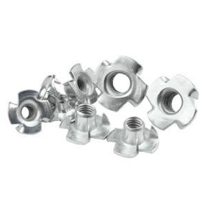 DIN1624 Zinc Plated 4-Pronged T Nut Furniture Wood Insert Tee Nut