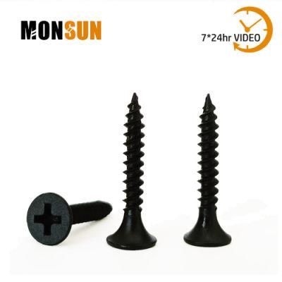 Bugle Head Fine Thread Black Phosphated Double Lead Self Tapping Gypsum Nail Hardware / Drywall Screw Made in China