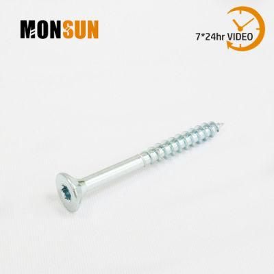 High Performance Waxed Tx-Star/6-Lobe/Torx Drive Double Countersunk Head Decking Screw/Chipboard Screws with Nibs