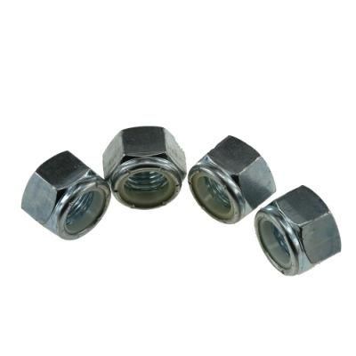 White Zinc Plating DIN985 Nylon Nut with White Ring Plastic