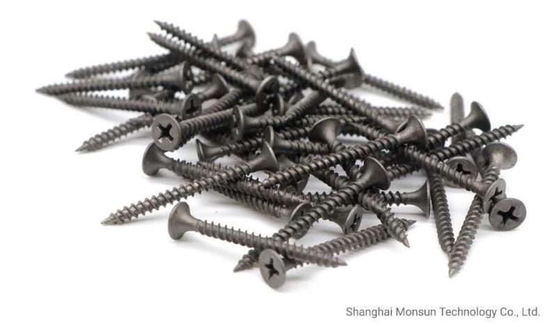 Bugle Head Twinfast Double Lead Fine Thread Sharp Point Grey Phosphated 48hrs Self Tapping Drywall Screw