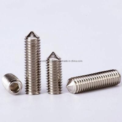 Stainless Steel Hexagon Socket Set Screws with Cone Point